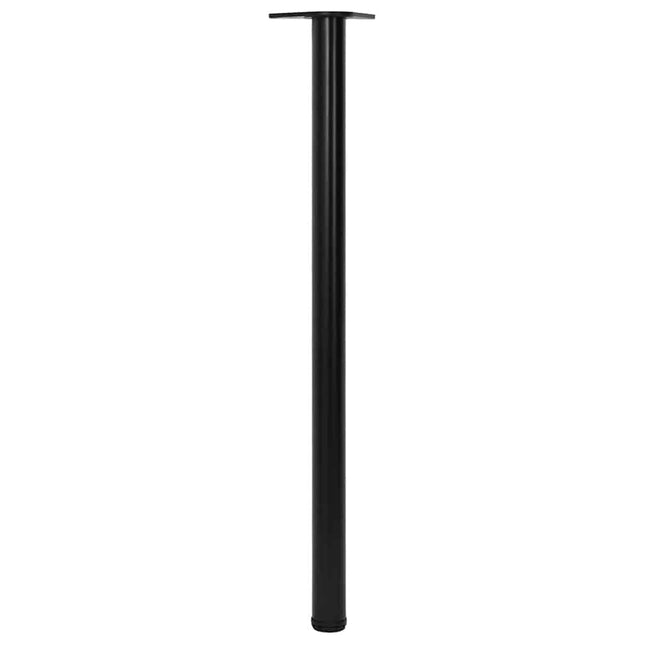 4 bordben, justerbar højde, sorte, 1100 mm