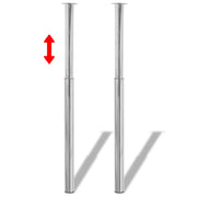 teleskopiske bordben i krom 710 mm - 1100 mm