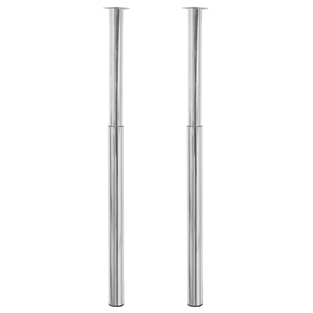 teleskopiske bordben i krom 710 mm - 1100 mm