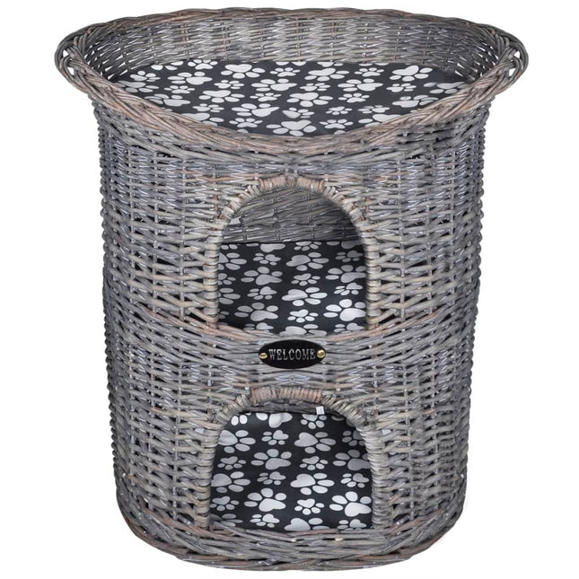 katteseng/kradsetræ med hynde to etager pileflet