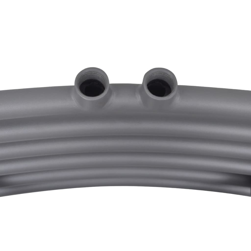 håndklæderadiator 480x480 mm centralvarme buet grå