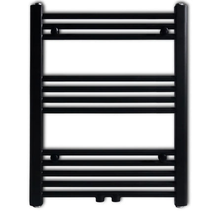 håndklæderadiator 600x764 mm centralvarme lige sort