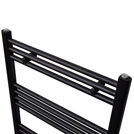 håndklæderadiator 600x764 mm centralvarme lige sort