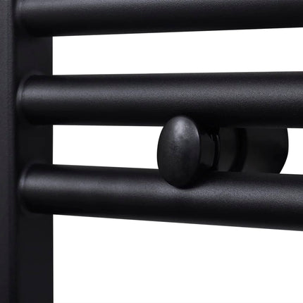 håndklæderadiator 600x764 mm centralvarme lige sort