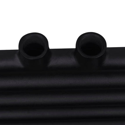 håndklæderadiator 600x764 mm centralvarme lige sort