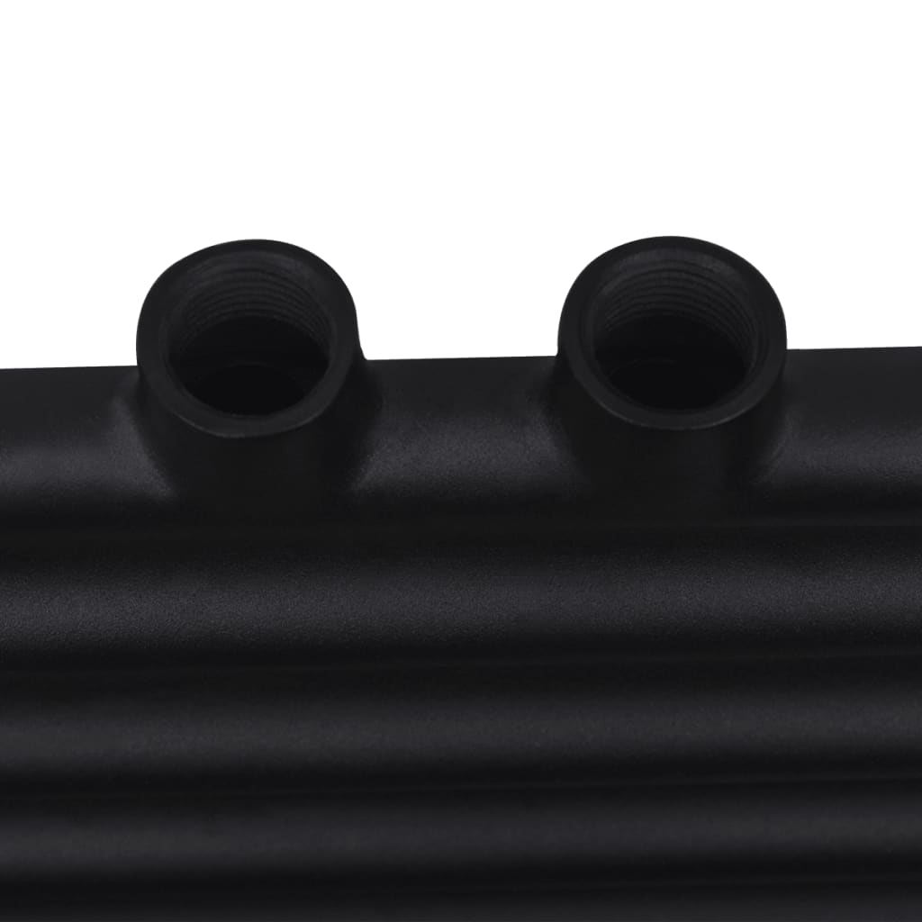 håndklæderadiator 600x764 mm centralvarme lige sort