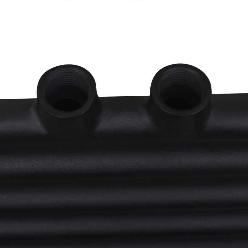 Håndklæderadiator 500x1160 mm centralvarme lige sort