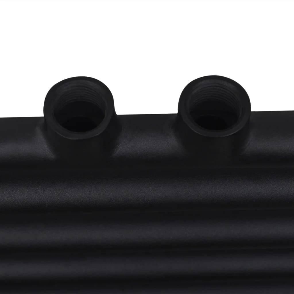 håndklæderadiator 600x1160 mm centralvarme lige sort