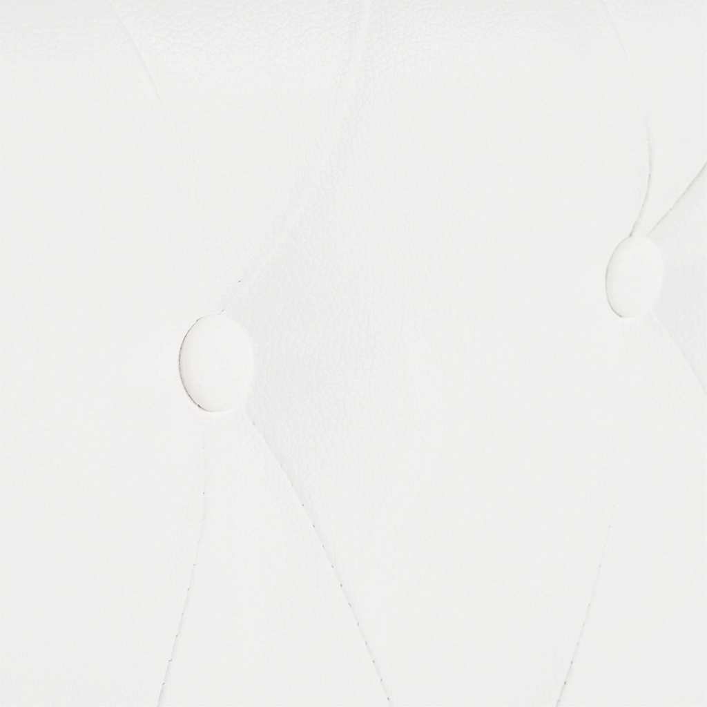 3-personers Chesterfield sofa kunstlæder hvid