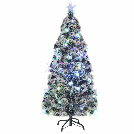forudtændt juletræ med stativ og LED 150 cm fiberoptisk