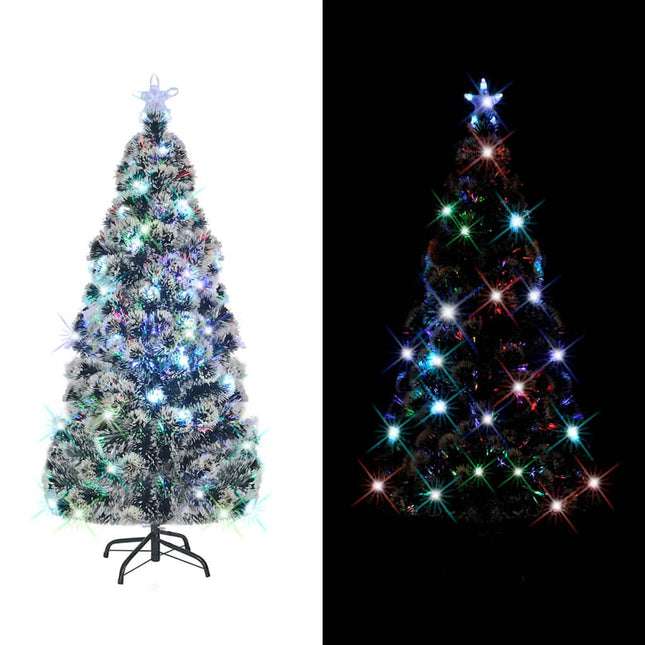 forudtændt juletræ med stativ og LED 150 cm fiberoptisk