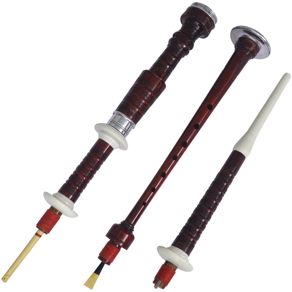 Scottish Great Highland sækkepibe rød tartan