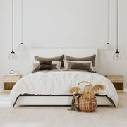 natbord med skuffe 2 stk. egetræsfarvet