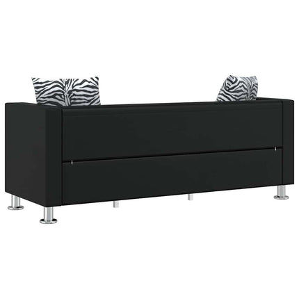 sofasæt 3-pers. og 2-pers. kunstlæder sort