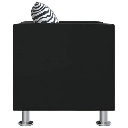 sofasæt 3-pers. og 2-pers. sofa m. lænestol kunstlæder sort