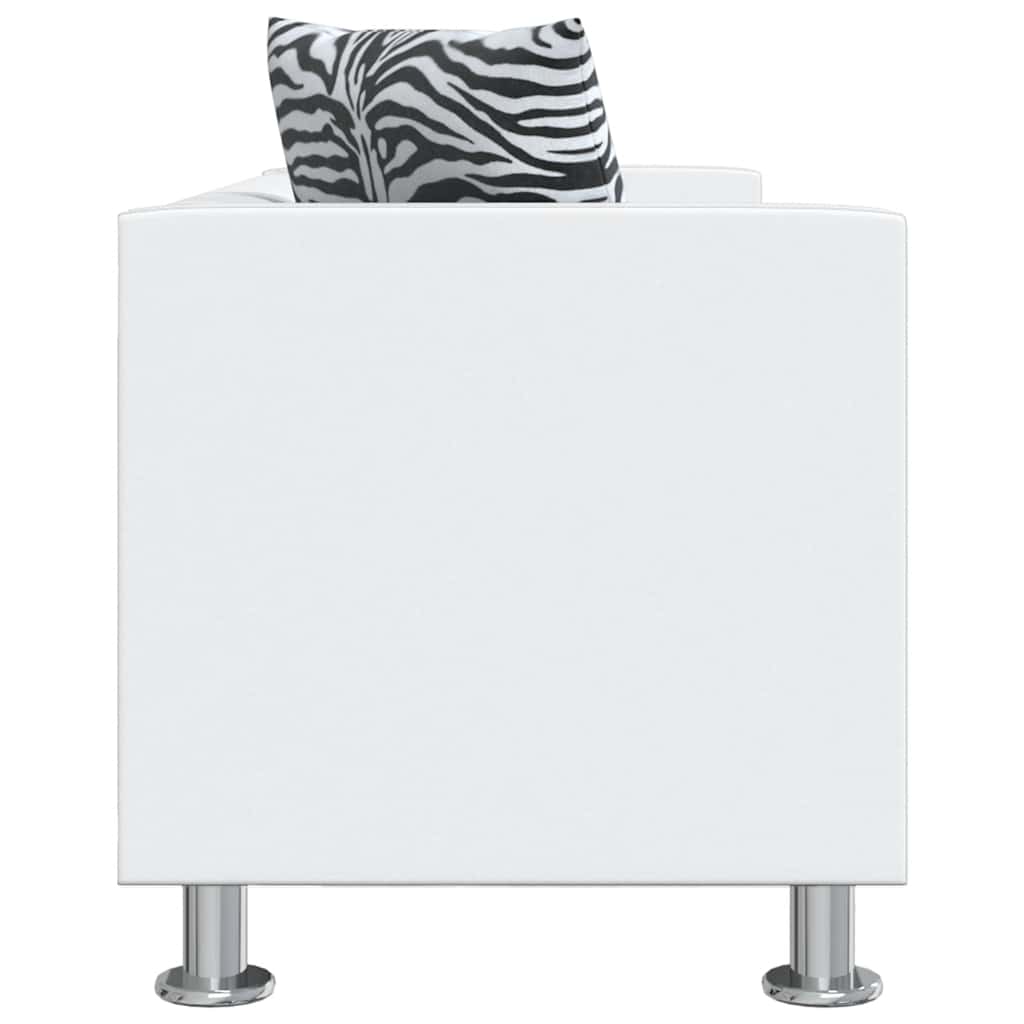 sofasæt 3-pers. og 2-pers. sofa kunstlæder hvid