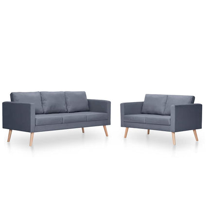 sofasæt 2-pers. og 3-pers. sofa stof mørkegrå