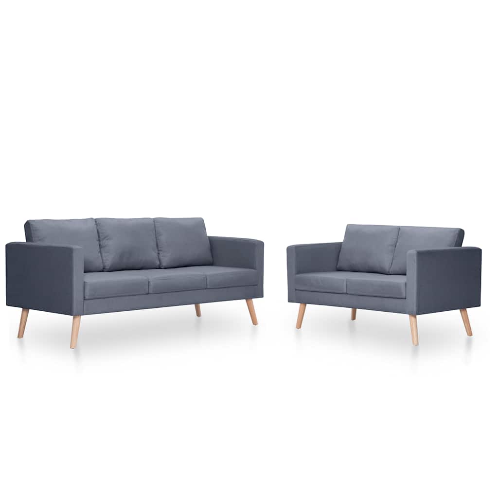 sofasæt 2-pers. og 3-pers. sofa stof mørkegrå