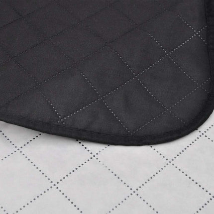 Dobbeltsided quiltet sengetæppe sort/hvid 170 x 210 cm