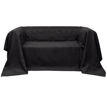 sofabetræk 140x210 cm mikroruskind antracitgrå