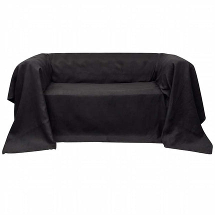 sofabetræk 210x280 cm mikroruskind antracitgrå