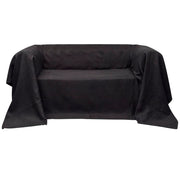 sofabetræk 270 x 350 cm mikroruskind antracitgrå