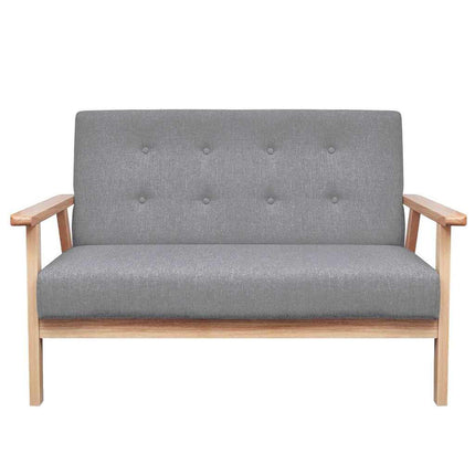 sofasæt 2 dele stof lysegrå