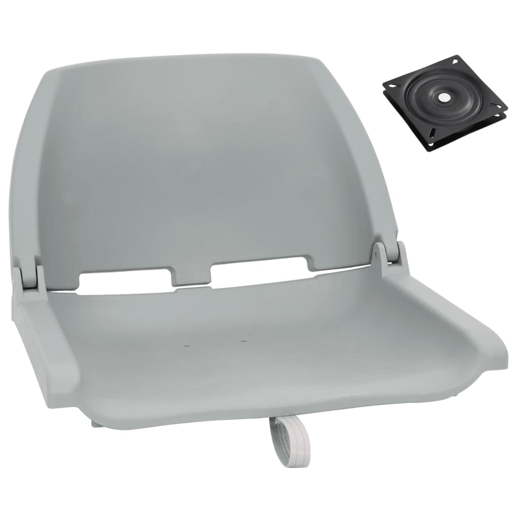 Foldbart bådsæde med drejeled - 2 dele, grå