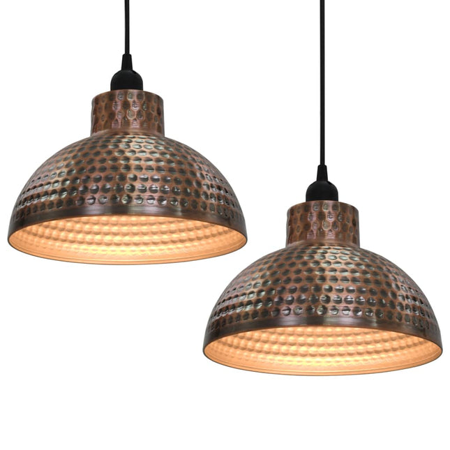 loftlamper halvkugle 2 stk. kobberfarvet