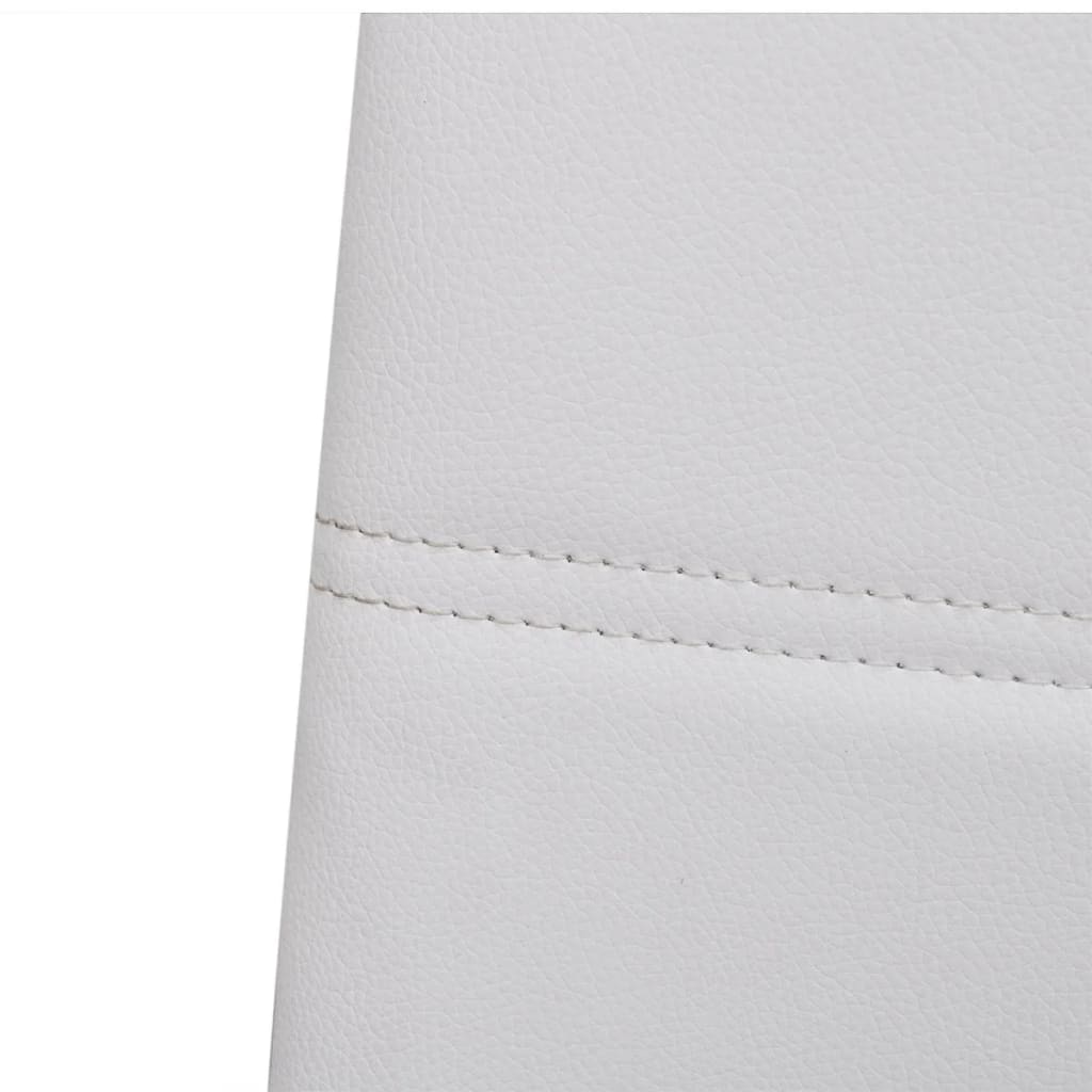 spisebordsstole med cantilever 6 stk. stof hvid