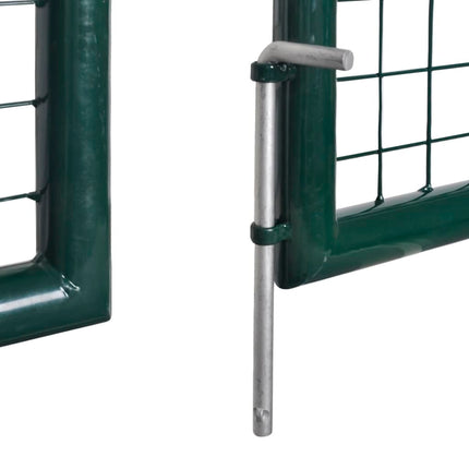 dobbeltdørshegnslåge 300x150 cm pulverlakeret stål