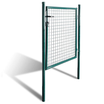 enkeltdørshegnslåge 100x100 cm pulverlakeret stål