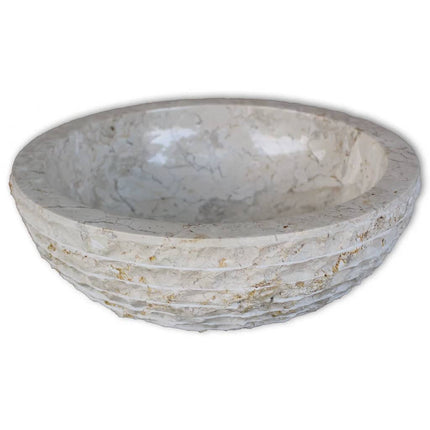 håndvask marmor 40 cm cremefarvet