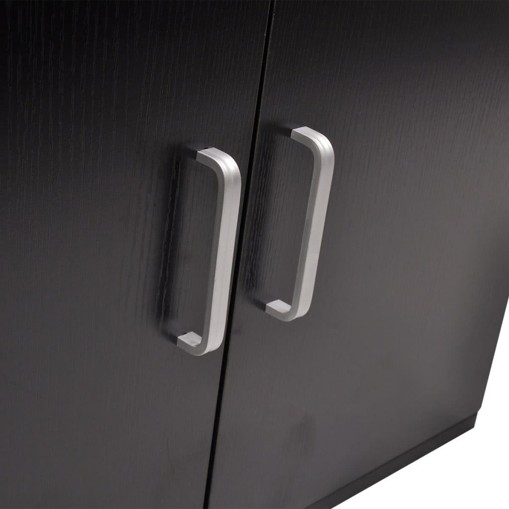 badeværelsesmøbelsæt med håndvask 3 dele sort