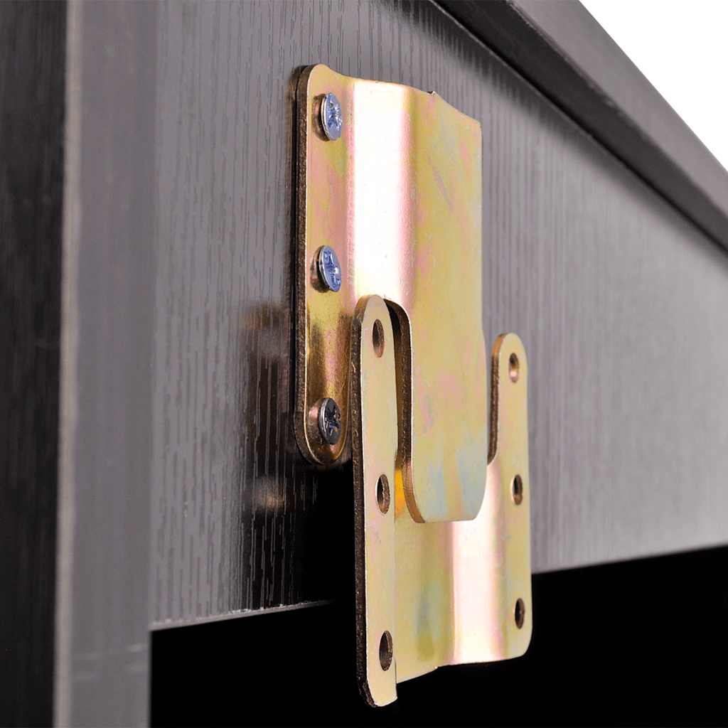 badeværelsesmøbelsæt med håndvask 7 dele sort