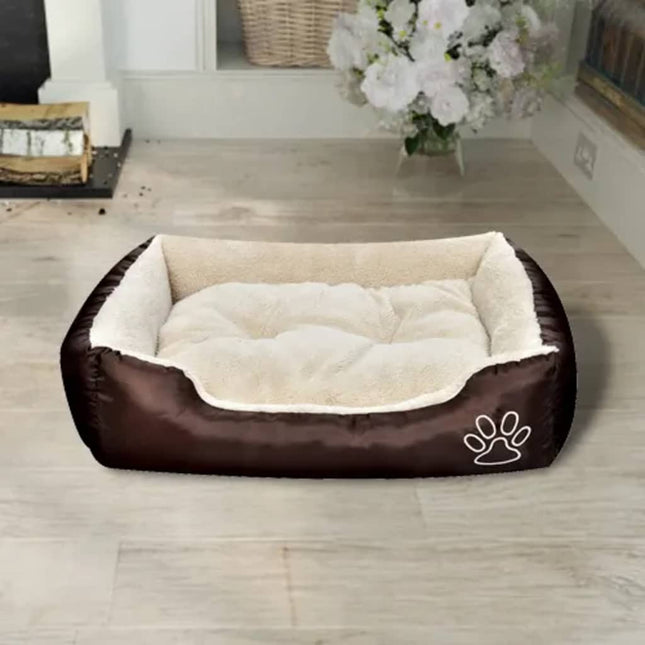 hundeseng XXL brun og beige