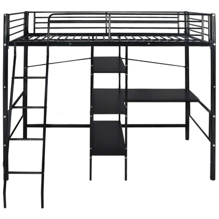 Seng med madras Sort 200 x 90 cm Metal