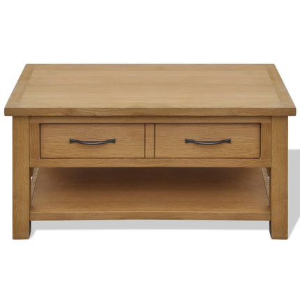 sofabord 88x53x45 cm massivt egetræ