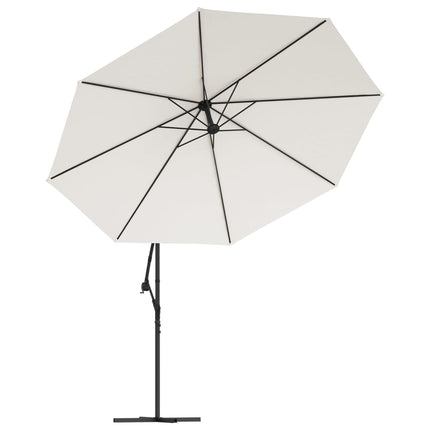 hængeparasol 3,5 m sandhvid
