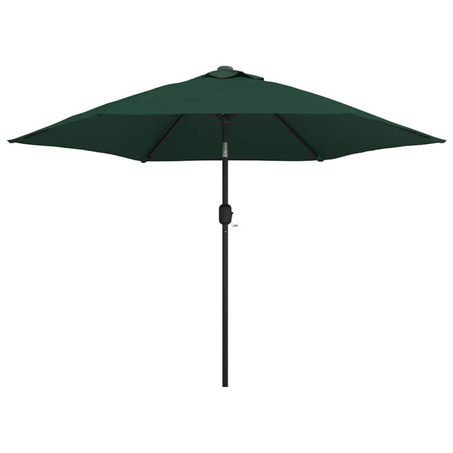 hængeparasol m. LED-lys 3 m grøn