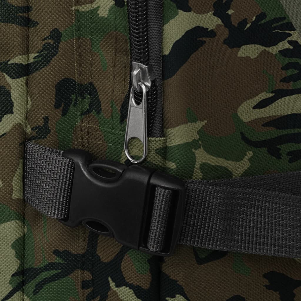 Militærinspireret rygsæk 65 l camouflage