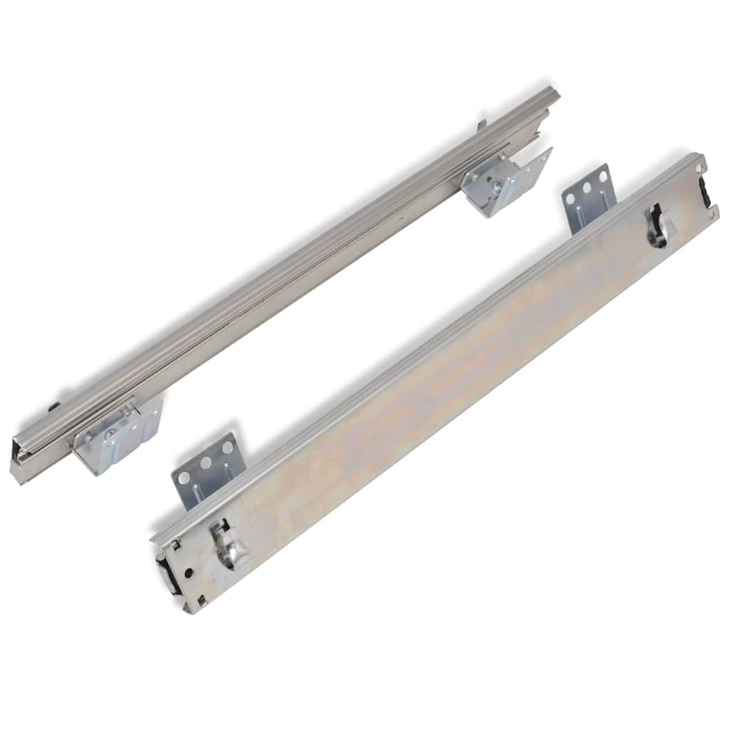 udtrækkelige trådkurve 2 stk. sølvfarvet 600 mm