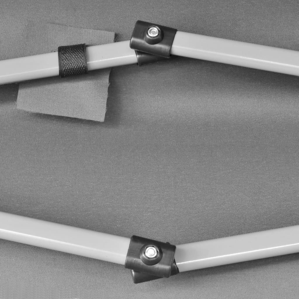 sekskantet foldbart pop-op-festtelt 3,6x3,1 m grå