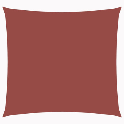 solsejl Oxford-stof firkantet 3,6 x 3,6 m terracotta