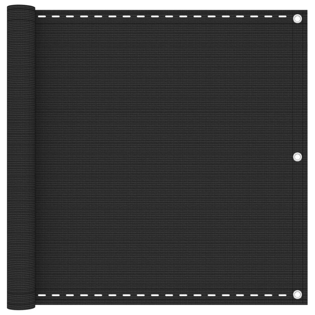 balkonafskærmning HDPE 90 x 400 cm antracitgrå billede