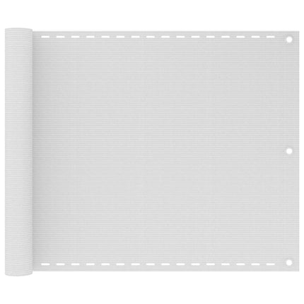 Balkonafskærmning HDPE 75x400 cm hvid