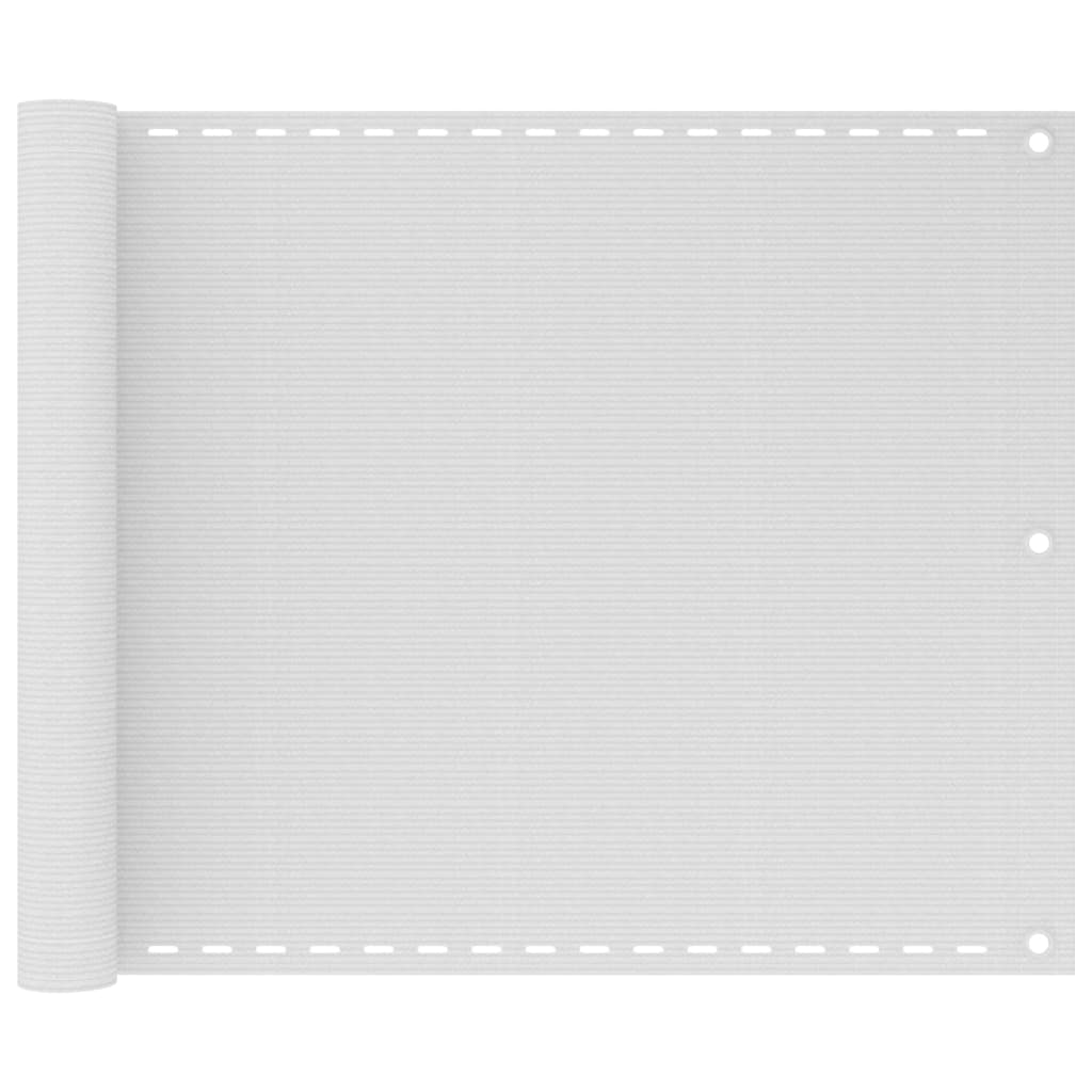 Balkonafskærmning HDPE 75x400 cm hvid billede