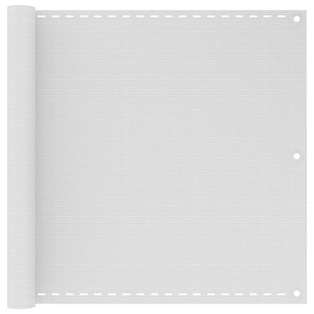 balkonafskærmning HDPE 90 x 400 cm hvid billede