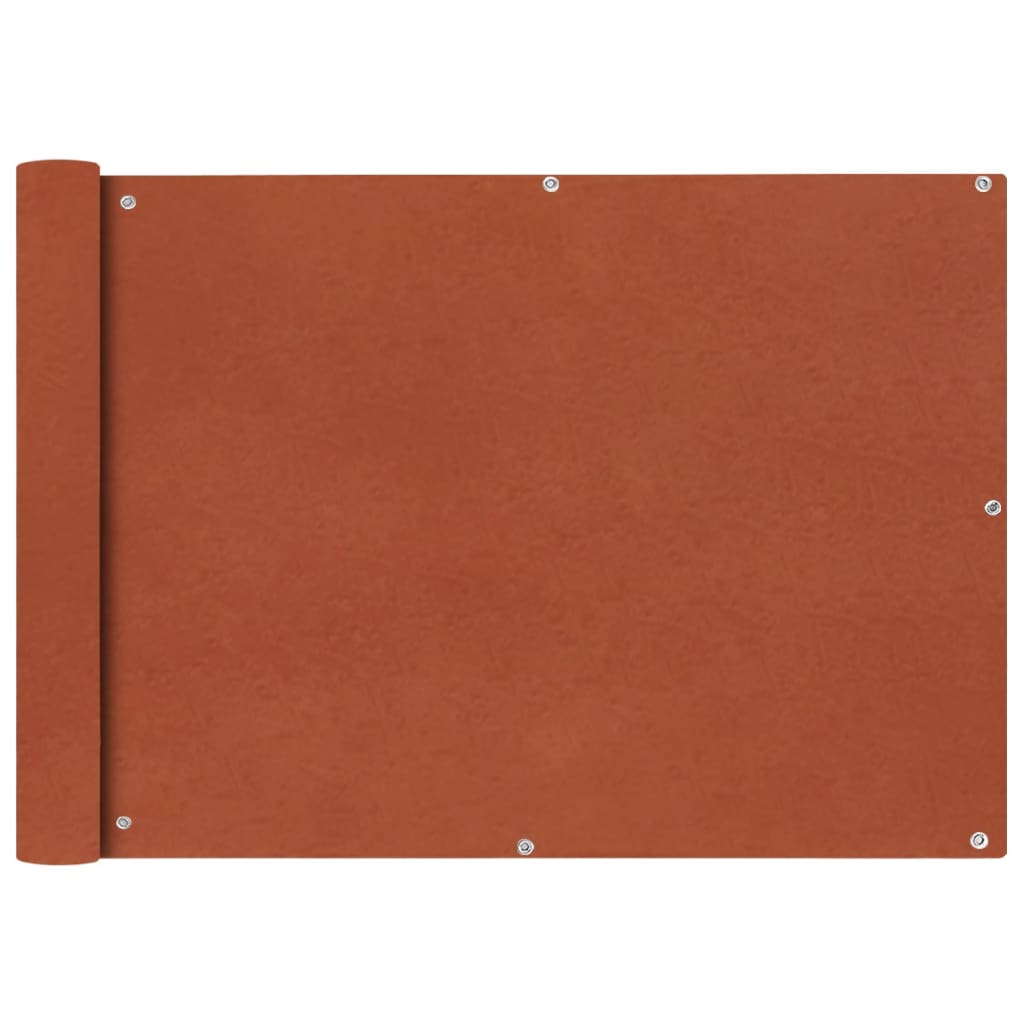 balkonafskærmning Oxford-stof 75 x 600 cm terracotta