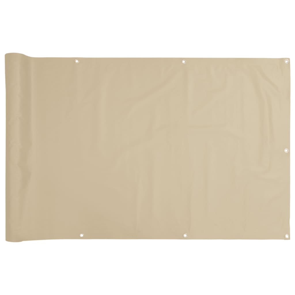 balkonafskærmning Oxford-stof 75 x 400 cm beige
